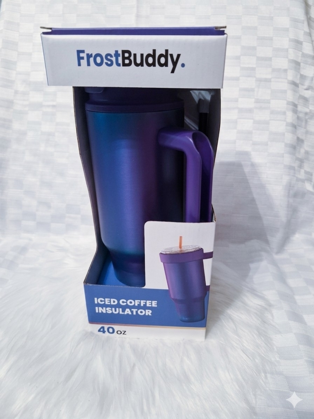 40oz Iced Coffee Insulator - Iridescent Purple